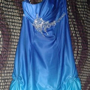 Blue/Teal Ombre Prom Dress